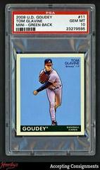 Tom Glavine [Mini Green Back] #11 Baseball Cards 2009 Upper Deck Goudey Prices