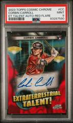 Corbin Carroll [Red Flare] Baseball Cards 2023 Topps Cosmic Chrome Extraterrestrial Talent Autographs Prices