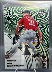 Max Scherzer [Green Fluorescent] #ACE9 Baseball Cards 2021 Panini Mosaic Aces Prices
