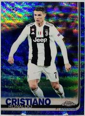 Cristiano Ronaldo [Running Blue Wave Refractor] Soccer Cards 2018 Topps Chrome UEFA Champions League Prices