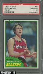 Jim Paxson West #87 Basketball Cards 1981 Topps Prices