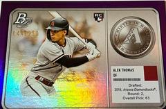Alek Thomas [Purple] #MM-5 Baseball Cards 2022 Bowman Platinum Minted in Merit Prices