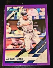 Aaron Judge [Front of Jersey Holo Purple] Baseball Cards 2019 Panini Donruss Prices