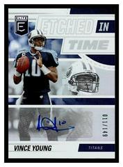 Vince Young Football Cards 2022 Panini Donruss Elite Etched in Time Signatures Prices