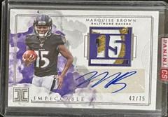 Marquise Brown [Helmet, Patch Autograph] #112 Football Cards 2019 Panini Impeccable Prices