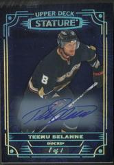 Teemu Selanne [Black Autograph] #3 Hockey Cards 2022 Upper Deck Stature Prices