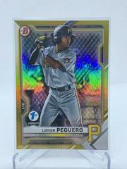 Liover Peguero [Gold Foil] #BFE-52 Baseball Cards 2021 Bowman 1st Edition Prices