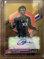 Matai Akinmboni [Gold Refractor] Soccer Cards 2023 Finest MLS Autograph Prices