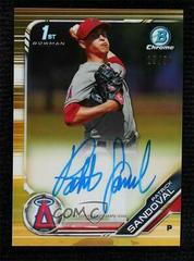 Patrick Sandoval [Gold Refractor] #CPA-PS Baseball Cards 2019 Bowman Chrome Prospects Autographs Prices