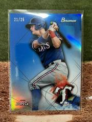 Josh Jung [Blue Refractor] #BSP-40 Baseball Cards 2021 Bowman Sterling Prices