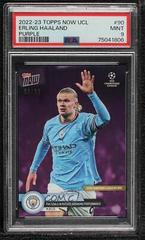 Erling Haaland [Purple] #23 Soccer Cards 2022 Topps Now UEFA Champions League Prices