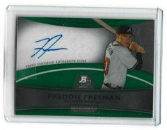 Freddie Freeman [Green Refractor] #BPAFF Baseball Cards 2010 Bowman Platinum Prospect Autograph Prices