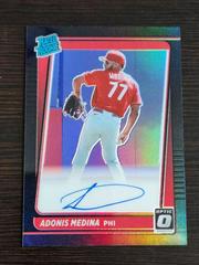 Adonis Medina [Black] Baseball Cards 2021 Panini Donruss Optic Rated Rookie Signatures Prices