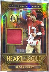 Brock Purdy #15 Football Cards 2023 Panini Gold Standard Heart of Threads Prices