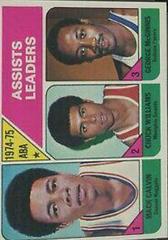 ABA Assists Leaders: Calvin, Williams, McGinnis Basketball Cards 1975 Topps Prices