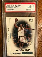 Rashard Lewis Basketball Cards 1998 SP Authentic Prices
