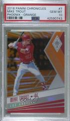 Mike Trout [Orange] #7 Baseball Cards 2018 Panini Chronicles Phoenix Prices