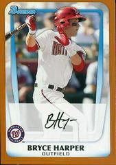 Bryce Harper [Orange] Baseball Cards 2011 Bowman Prospects Prices