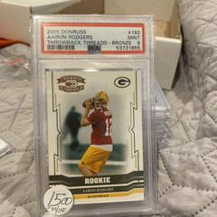 Aaron Rodgers [Bronze Holofoil] #192 Football Cards 2005 Panini Donruss Throwback Threads Prices