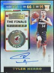Tyler Herro [Pointing Autograph the Finals Ticket] Basketball Cards 2019 Panini Contenders Prices