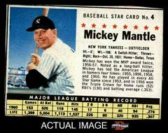 Mickey Mantle [Hand Cut] #4 Baseball Cards 1961 Post Cereal Prices