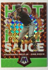 Fernando Tatis Jr. [Green Fluorescent] Baseball Cards 2021 Panini Mosaic Hot Sauce Prices
