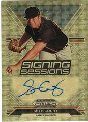 Seth Corry [Gold Prizm] #SS-SC Baseball Cards 2021 Panini Prizm Draft Picks Signing Sessions Autographs Prices