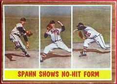 Spahn Shows No Hit [Form] Baseball Cards 1962 Topps Prices