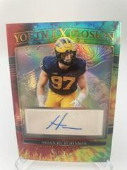 Aidan Hutchinson [Tie Dye] Football Cards 2022 Panini Select Draft Picks Youth Explosion Signatures Prices