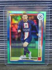 Lionel Messi [Aqua Prism] #104 Soccer Cards 2022 Topps Merlin Chrome UEFA Club Competitions Prices