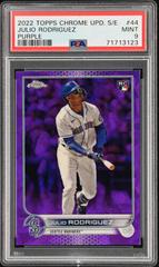 Julio Rodriguez [Purple] #US44 Baseball Cards 2022 Topps Chrome Update Sapphire Prices