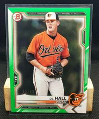 DL Hall [Green] Baseball Cards 2021 Bowman Paper Prospects Prices