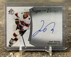 Josh Norris #SOTT-JN Hockey Cards 2021 SP Authentic Sign of the Times Autographs Prices