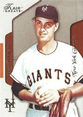 Hoyt Wilhelm #111 Baseball Cards 2003 Flair Greats Prices