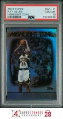 Ray Allen #HZ-11 Basketball Cards 2003 Topps Highlight Zone Prices
