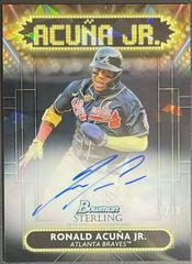 Ronald Acuna Jr. [Black Atomic] #SSA-RA Baseball Cards 2022 Bowman Sterling Signage Autographs Prices