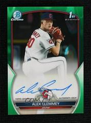 Alex Clemmey [Green] Baseball Cards 2023 Bowman Draft Chrome Prospect Autographs Prices