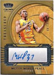 Metta World Peace #19 Basketball Cards 2023 Panini Crown Royale Treasured Autograph Prices