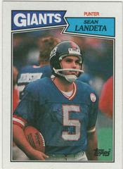 Sean Landeta #20 Football Cards 1987 Topps Prices