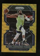 Karl Anthony Towns [Gold Wave] #157 Basketball Cards 2021 Panini Prizm Prices