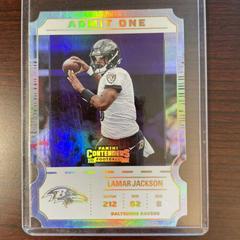 Lamar Jackson Football Cards 2022 Panini Contenders Admit One Prices