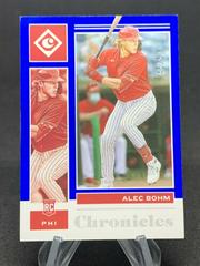Alec Bohm [Blue] #1 Baseball Cards 2021 Panini Chronicles Prices
