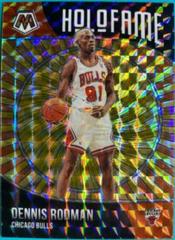 Dennis Rodman [Reactive Yellow] #8 Basketball Cards 2020 Panini Mosaic HoloFame Prices