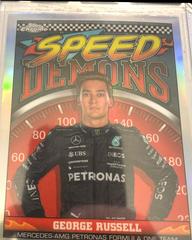 George Russell [Orange Refractor] #SD-GR Racing Cards 2023 Topps Chrome Formula 1 Speed Demons Prices