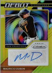 Mauricio Dubon [Gold Prizm] #DS-MD Baseball Cards 2021 Panini Prizm Debut Signatures Prices