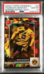 Youssoufa Moukoko [Gold] #28 Soccer Cards 2021 Topps Chrome Bundesliga Sapphire Prices