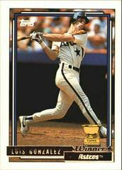 Luis Gonzalez #12 Baseball Cards 1992 Topps Gold Prices