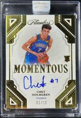 Chet Holmgren [Gold] #10 Basketball Cards 2022 Panini Flawless Momentous Autograph Prices