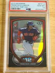 Francisco Lindor Baseball Cards 2015 Bowman Scout's Top 100 Prices