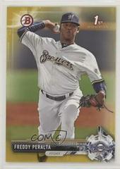Freddy Peralta [Gold] #BP22 Baseball Cards 2017 Bowman Prospects Prices